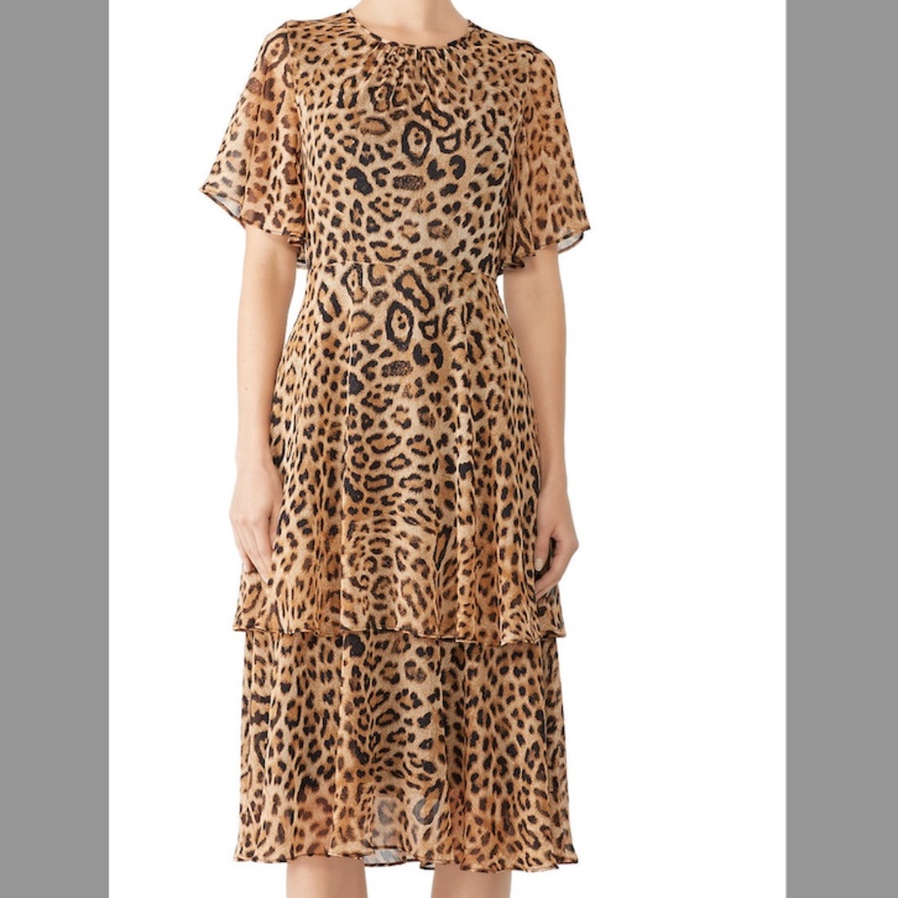 RACHEL ROY Blanchette Leopard Dress Size 12